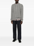 BOMPARD cable-knit crew-neck sweater