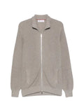 Brunello Cucinelli ribbed-knit zip-up cardigan