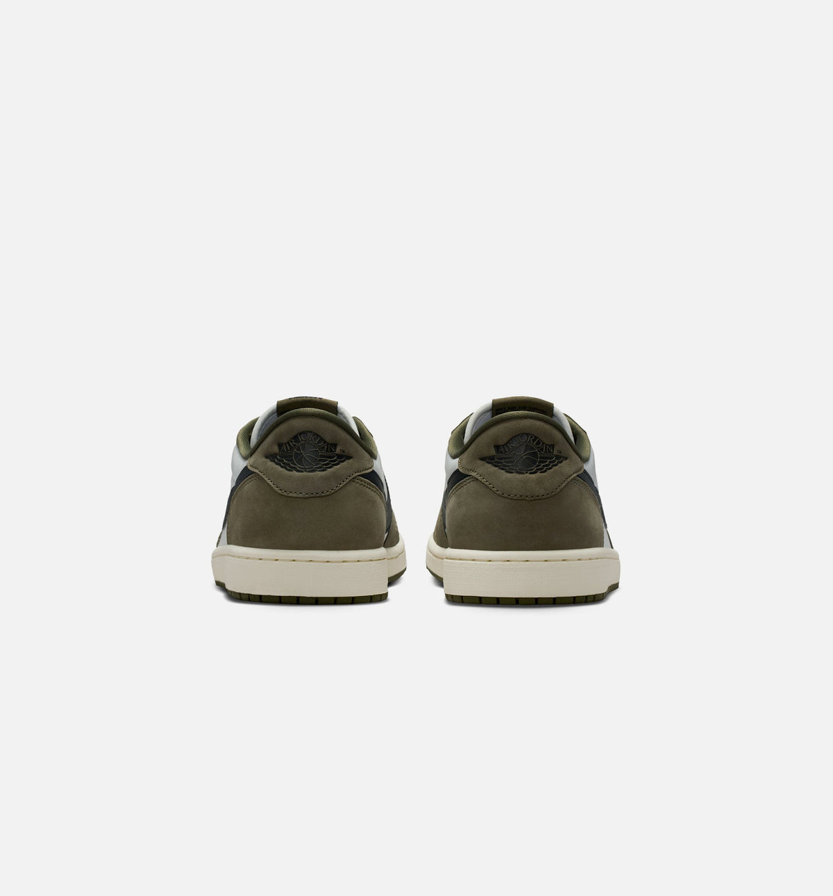 Air Jordan 1 Low Men's Lifestyle Sneakers - Sail/Hemp/Fire Red/College Grey