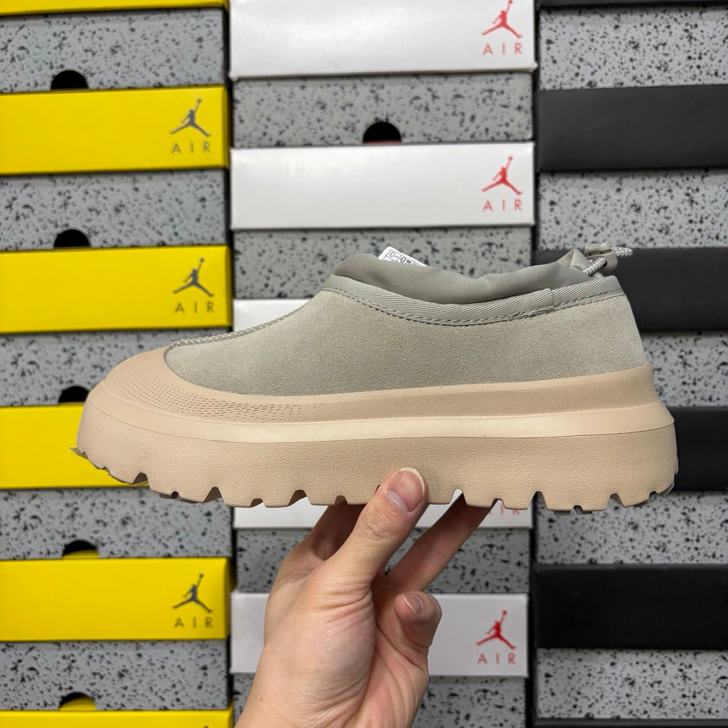 UGG Tasman X Platform Slip-On – Suede Clog with Shearling Lining, Paracord Toggle & Tonal Chunky Platform Sole in Sand