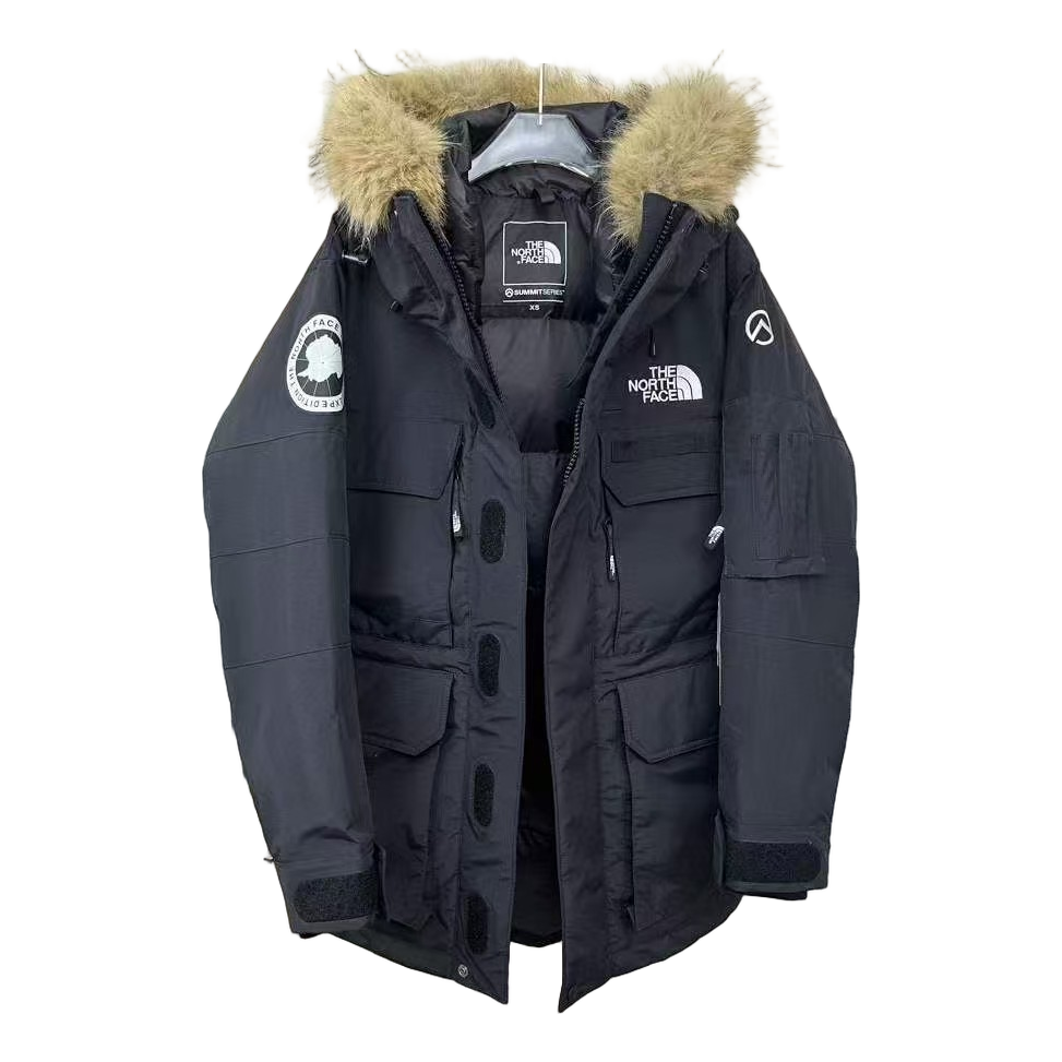The North Face Four-Pocket Fur-Trim Hooded Parka – Graphite | Premium Down Insulation