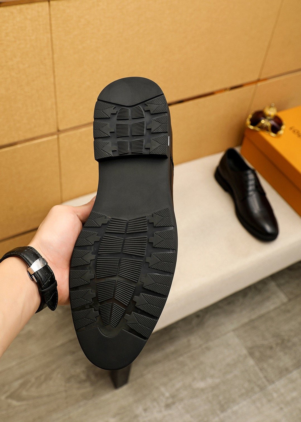 Louis Vuitton Black Lace-Up Dress Shoes - Leather Lining